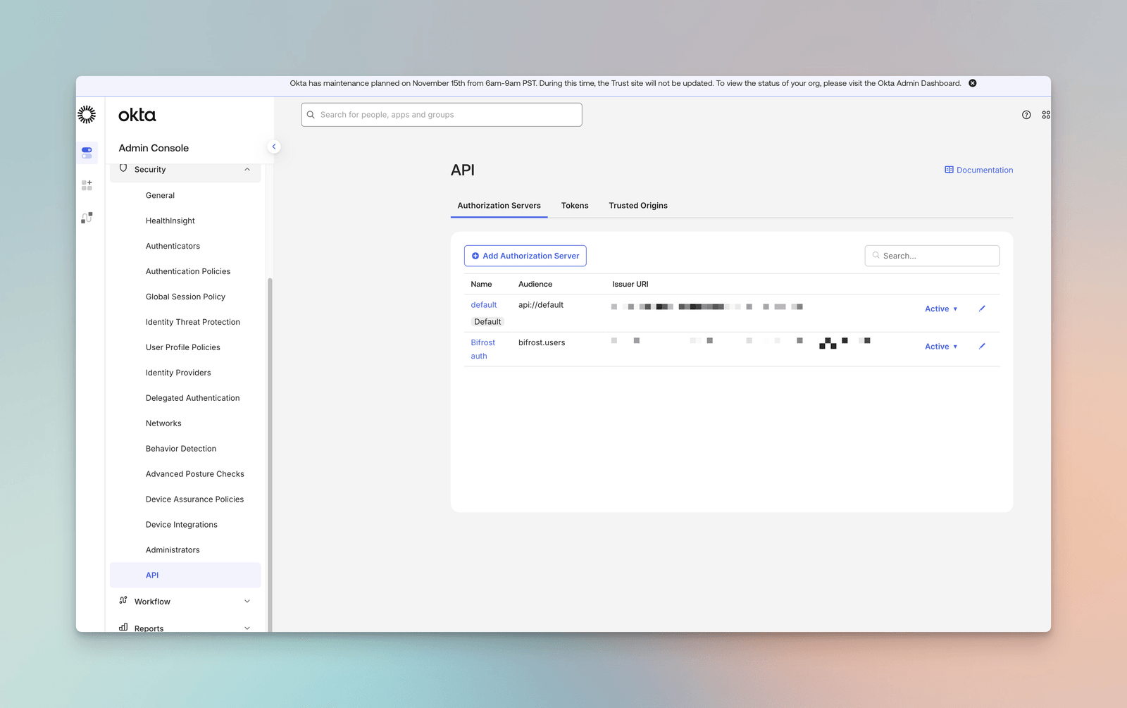 Okta Authorization Servers